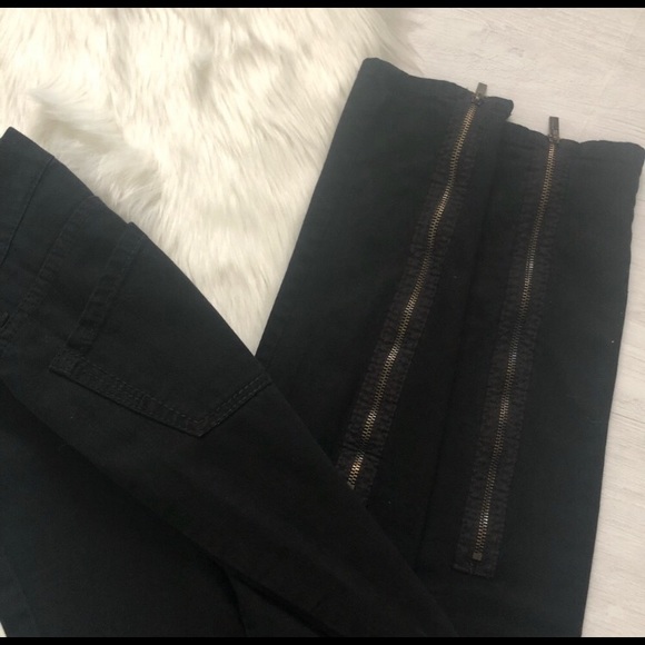 BCBGMaxAzaria Black May Skinny Ankle Zip Jeans - Picture 5 of 8